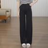 Pantalones de Maternidad Rayón Primavera y Otoño Tejido de Punto Pantalones de Pierna Ancha Delgados con Caída Cintura Alta Ropa Exterior Leggings Pantalones Casuales
