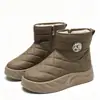 Comercio Exterior Botines de Invierno Impermeables de Algodón para Mujer Forro Grueso de Piel Larga Cremallera Lateral Fáciles de Poner y Quitar Tienda Física Venta al por Mayor Botas de Algodón