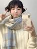 Estilo japonês macio menina outono e inverno pequeno fresco literário xadrez cachecol feminino estudantes quente e versátil casal presente estilo coreano cachecol