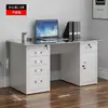 Mesa de Escritório para Computador em Aço com Gaveta Única de Metal com Fechadura, Mesa de Escrita, Estação de Trabalho Financeira, Mesa, Mesa de Escritório