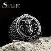 Guerrero de Acero nuevo anillo de pirata vikingo de acero inoxidable joyería transfronteriza dominadora retro acero de titanio anillo para hombre