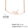 Ventas calientes transfronterizas Diseño de nicho explosivo directo de fábrica Lindo colgante de gatito caminando Collar de acero inoxidable acero titanio