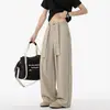 Pantalones largos de rayas estilo "old money" americano para hombre y mujer, pantalones casuales relajados de otoño Yamamoto con caída, pantalones casuales de traje