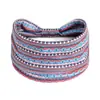 Diadema de Yoga Bohemia Retro Estampada Europea y Americana Diadema Deportiva para Mujer Anti-Sudor Correr Versión Ancha Pañuelo Africano