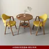 Juego sencillo de mesa y sillas de recepción y negociación para oficina, hotel, uso comercial, casa de huéspedes, hogar, mesa de té de balcón, mesa redonda pequeña de doble capa