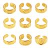 Anillo abierto circular soñador estilo minimalista acero inoxidable chapado en oro retención de color índice de moda anillo de dedo combinación de joyería para mano venta al por mayor