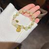Pulsera de Mariposa de Cristal Ojo de Gato Douyin para Mujer Diseño Nicho Ins Pulsera Luz de Luna Gris Pulsera DIY Regalo para Estudiante