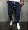 Calça Casual Masculina de Algodão e Linho 2025 Comércio Exterior Transfronteiriço Desejo Venda Quente Calça Masculina de Cor Sólida Nove Pontas Pronta