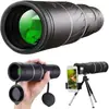 Telescopio popular de tubo único 40X60 alta potencia alta definición visión nocturna telescopio para teléfono móvil portátil al aire libre venta al por mayor transfronteriza