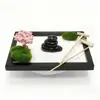 Jardín Zen de Arena para Mesa de Arena, Set de Regalo Más Vendido en Amazon, Mesa de Arena para Meditación en Casa, Modelo de Paisaje en Miniatura, Adornos de Mesa de Arena
