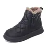 Botas de nieve para mujer, colección de invierno 2026, forradas de felpa y engrosadas para abrigar, adecuadas para climas fríos, impermeables y antideslizantes, botines versátiles y de moda