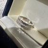 Anillo S925 Plata Esterlina Estilo Nicho Coreano Hielo Triturado Flash Anillo Estilo Coreano Simple Básico Zirconia Joyería de Plata al Mayoreo