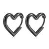 Pendientes pequeños de acero de titanio con forma de corazón de melocotón de alta calidad, estilo coreano, con diseño simple, accesorios personalizados que combinan con todo en rojo.