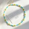 Collar de perlas naturales de agua dulce y turquesa artificial de alta calidad con un diseño artístico y elegante, perfecto para llevar alrededor de la clavícula