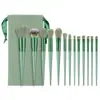 Conjunto de 13 Pincéis de Maquiagem Bolsa de Armazenamento Conjunto de Maquiagem Pincel para Sombra Pincel de Maquiagem Macio Conjunto de Pincéis para Olhos e Bochechas