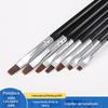 Atacado do Fabricante Haste Preta Nail Art Cabeça Plana Caneta de Fototerapia Conjunto de 7 Pincéis Estilo Francês para Pintura e Nail Art de Fototerapia