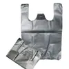 Uau, Sacolas Plásticas Pequenas Prata-Cinza 36*56 40*60 55*80 65*92 Feitas Sob Medida com Alças para Armazenamento