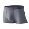 Ropa Interior Masculina de Seda de Hielo Sin Costuras Transpirable Antibacteriana en la Entrepierna Boxer Briefs Cómoda Ropa Interior Masculina de Verano Ropa Interior de Cuatro Esquinas