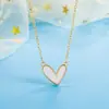 Collar de Corazón de Nácar Blanco con Goteo de Aceite para Mujer, Cadena de Clavícula de Verano, Diseño de Nicho de Lujo Ligero, Nuevo Estilo Caliente de Alta Gama 2022, Elegante
