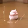Figura de cerdito regordete que brilla en la oscuridad, decoración DIY para casa de muñecas, accesorio colgante de bolsa sorpresa, adorno de paisaje en miniatura para escritorio