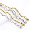 Pulsera de Acero Inoxidable con Chapado al Vacío de Oro de 18 Quilates Que No Se Desvanece, Moderna, Lujo Ligero, Sensación de Alta Gama, Joyería de Mano Simple y Versátil para Mujer