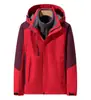 Jaqueta de Fleece Color Block Três em Um Casual ao Ar Livre Esportes Moda Versátil Roupa de Time Masculina Roupa de Montanhismo