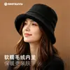 Sombrero de Pescador de Pana de Doble Cara Meetsunny, Sombrero Pullover Cálido y que Afina el Rostro, Sombrero de Pescador Versátil de Doble Cara Estilo Japonés