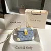 Bolsa de caixa bordada nicho dropshipping 2026 bolsa de mão da moda de alta qualidade com blocos de cor bolsa quadrada pequena atacado
