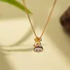Pulseira Antiga Cor Dourada Labubu Passepartout Pingente de Cabaça Nova Moda Luxo Acessível Pulseira de Contas de Transferência High-End