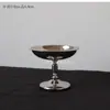 Estante para Cubiertos Plateado y Negro, Soporte de Exhibición para Postres, Mesa de Postres, Soporte de Exhibición Texturizado Estilo Dinero Antiguo de Metal, Plato para Frutas