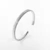 Pulsera de Acero Inoxidable Trenzada con Cable de Acero Abierta Elástica para Joyería, Electrochapada al Vacío, de Venta Caliente Transfronteriza, en Stock, al por Mayor