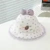 Chapéu de Pescador Desenho Animado Infantil Chapéu de Sol com Proteção Solar para Meninos e Meninas Chapéu Bucket com Orelhas de Urso Fofas Verão Novo Estilo