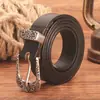 Cinturón de Cuero para Mujer Estilo Nuevo, Simple y Versátil, Adecuado para Jeans, Moderno y Único, Hebilla de Pin, Cinturón de Piel de Vaca de Primera Capa para Mujer