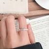 Anillo sencillo de plata 925, anillo que no se decolora, diseño de nicho, sensación de estilo ins, joyería simple, anillo de plata esterlina de alta gama, venta al por mayor para mujeres
