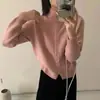 Chaqueta cárdigan de punto con cuello semialto y botones cuadrados, estilo coreano, corte ajustado, versátil, nuevo suéter top otoño e invierno 2026 para mujer