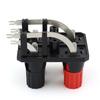 Terminal de audio de pie curvo de 4 bits Terminal de amplificador de audio WP4-10A Enchufe de una pieza para cableado externo WP Agujero de 4 mm