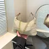 Bolsa Tote de Palha Tecida Retrô Coreana Ins Bolsa de Palha Grande Capacidade Bolsa Axilar Bolsa de Ombro Estilo Férias Bolsa de Praia para Mulheres
