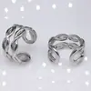 Anillo Abierto Estilo Europeo y Americano No se Desvanece Acero de Titanio Anillo para Mujer Joyería de Nicho Acero Inoxidable Mayoreo Estilo Vintage