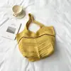 Moda Nueva Primavera 2026 Bolso Tejido de Punto de un Solo Hombro Gran Capacidad Malla Hueca Bolso de Mano Estilo Ins