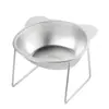 Tigela de aço inoxidável para gato, tigela de ração para gato, tigela de ração para pet, tigela de água, tigela de comida, tigela para cachorro de estimação, tigela inclinada para proteger a coluna cervical