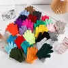 Ropa de Punto Cálida para Otoño e Invierno Guantes Mágicos de Color Puro Creativos Guantes para Estudiantes Medianos Venta Directa de Fábrica con Impresión de Logo