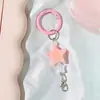 Corrente de celular nova e moderna, corrente colorida de estrela de cinco pontas feita à mão DIY, pingente de bolsa, chaveiro