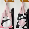 Bolsa de Ombro Flor Doce Estilo Japonês e Coreano Bolsa Tote de Tricô de Grande Capacidade Versátil para o Dia a Dia Bolsa para Livros de Estudante