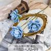 Alto nível artificial flor estrela lua rosa casamento estrada guia arranjo de flores sala estar decoração casamento decoração foto flor falsa