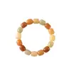 Pulsera de Raíz de Bodhi Amarillo Degradado, Cuentas Suaves Bodhi Envueltas en Dedos, Pulsera Versátil de Semillas de Bodhi para Estudiantes, Cuentas del Rosario