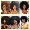 Pelucas Europeas y Americanas, Afro, Pelucas de Seda de Alta Temperatura, Rizos Pequeños Africanos, Cabello Rizado Corto Esponjoso, Pelucas Esponjosas, Xuchang