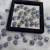 Acessórios de Pulseira Pingente Design Caixa Mágica de Cristal Azul Natural