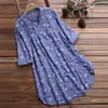 Otoño 2026 Europa Ropa de Mujer Camisa Cuello en V Plisada Estampado Floral Manga Larga Top Casual Artículo Popular