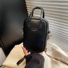 2025 Novo Estilo Couro Encerado a Óleo Vintage Bolsa de Cosméticos Feminina Grande Capacidade Moda Sensação de Alta Qualidade Portátil Viagem Bolsa Vertical de Armazenamento