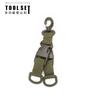 Hebilla Colgante Táctica Multifuncional Giratoria 360 grados Anillo para Colgar Llaves Hebilla Tipo D con Correa MOLLE para Exteriores